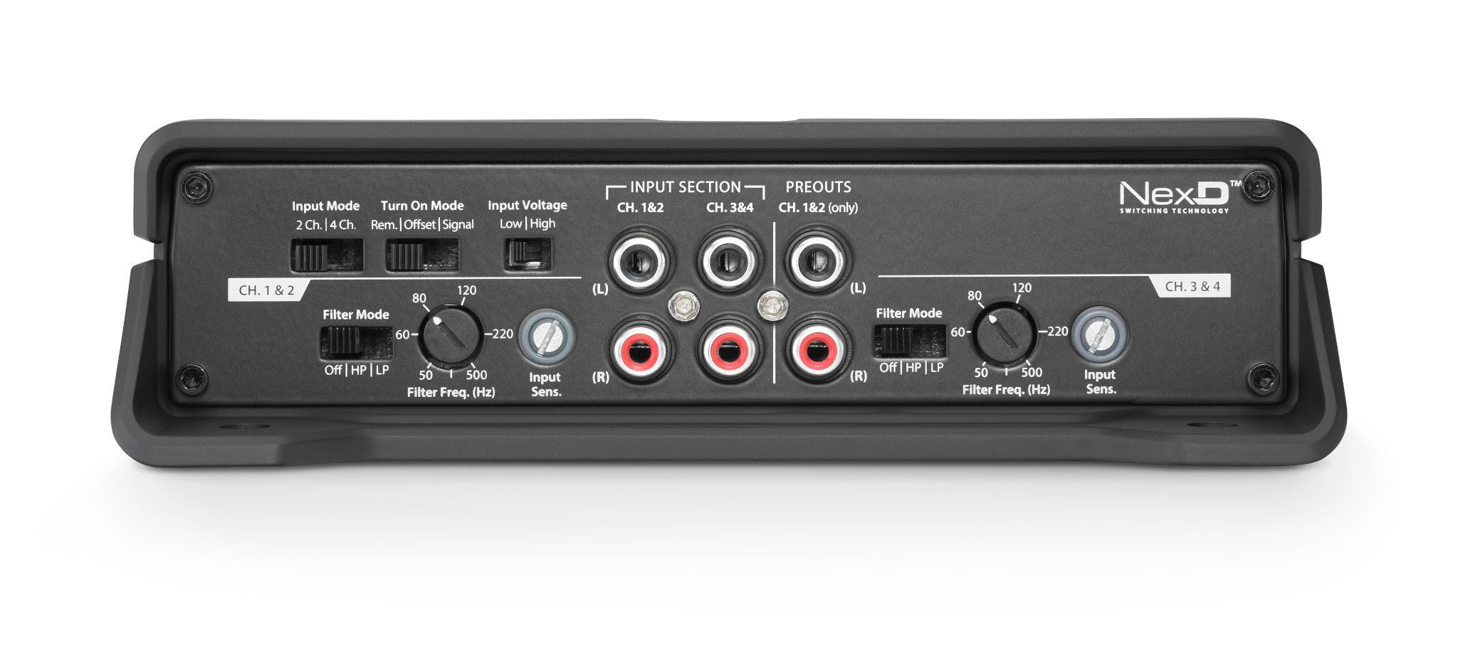 JL Audio JD400/4 4-Channel Class D Full Range Car Amplifier - 400W RMS Power for Crystal Clear Audio - Perfect for Car Audio Systems & Marine Applications