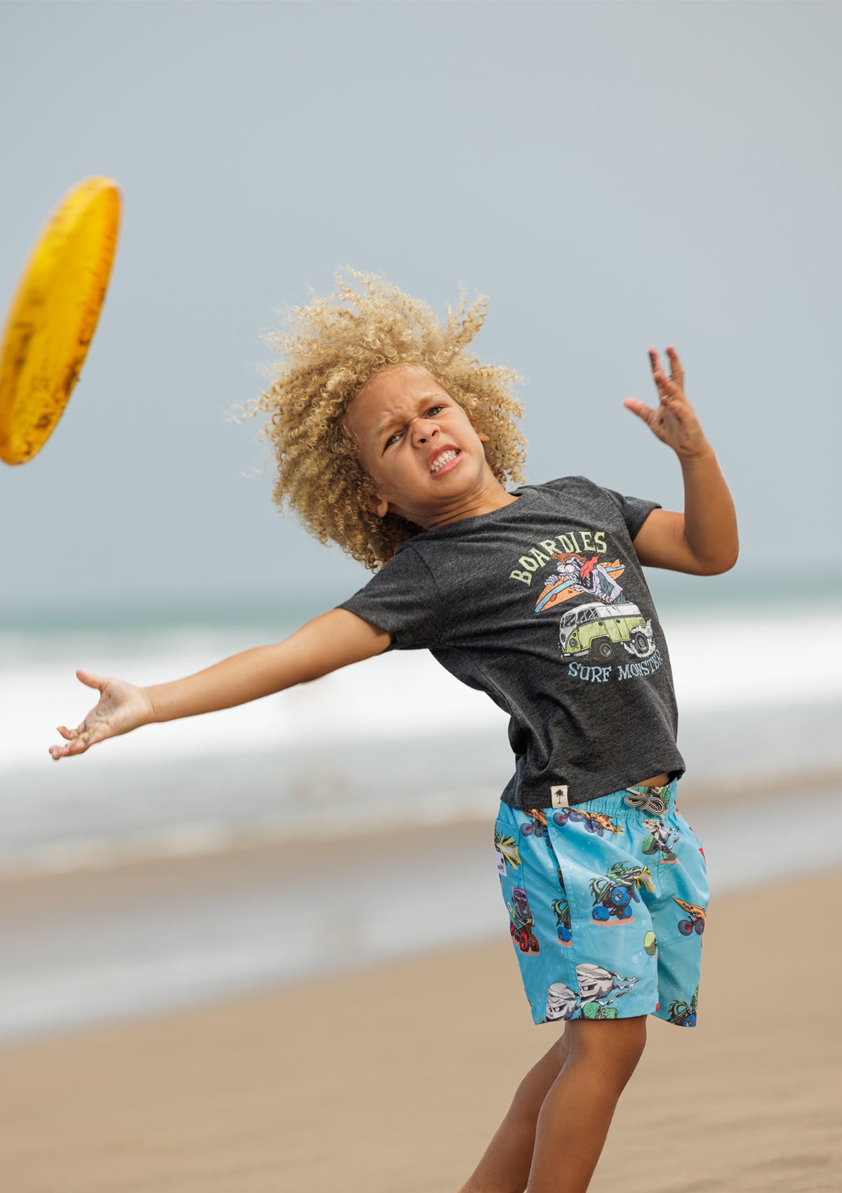 Surf Monster Kids T-Shirt - Cool Graphic Tee for Boys & Girls - Beach & Summer Style Outfit