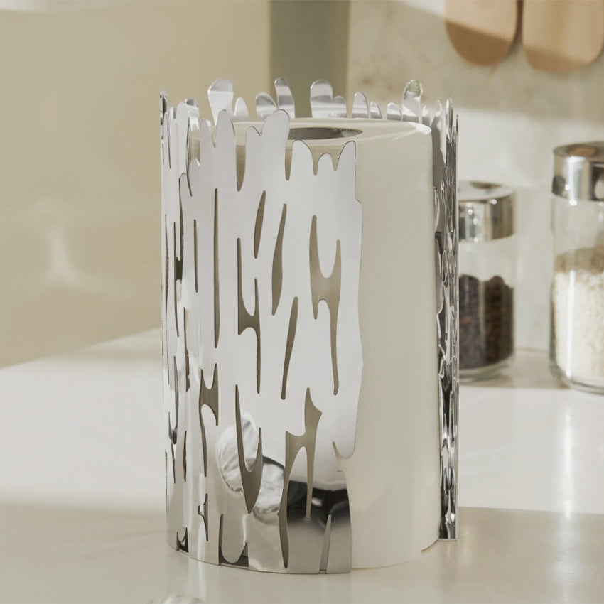 Alessi Barkroll Kitchen Roll Holder - Stainless Steel Paper Towel Holder for Modern Kitchens | Perfect for Countertop, Pantry & Dining Room Organization