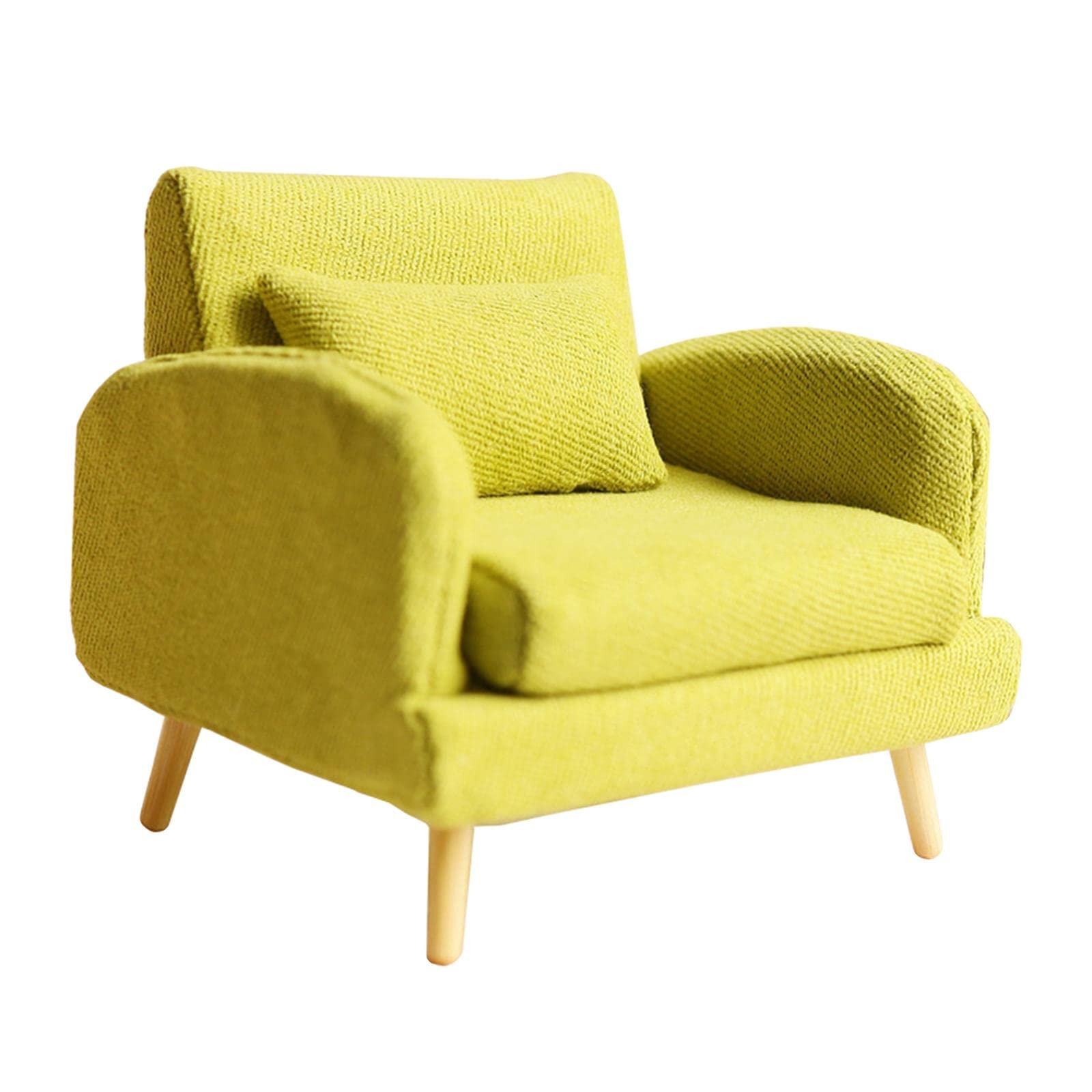 1:12 Miniature Dollhouse Sofa - Green Dollhouse Furniture for Living Room Decor, GSC Baby Toys & Collectibles | Perfect for Dollhouse Scenes, DIY Projects & Miniature Displays