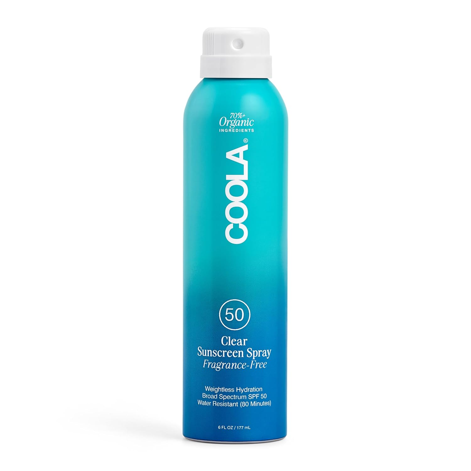 COOLA Classic Body Organic Sunscreen Spray SPF 50 - Broad Spectrum UVA/UVB Protection, Water Resistant, Reef Safe | Perfect for Beach, Pool & Outdoor Activities