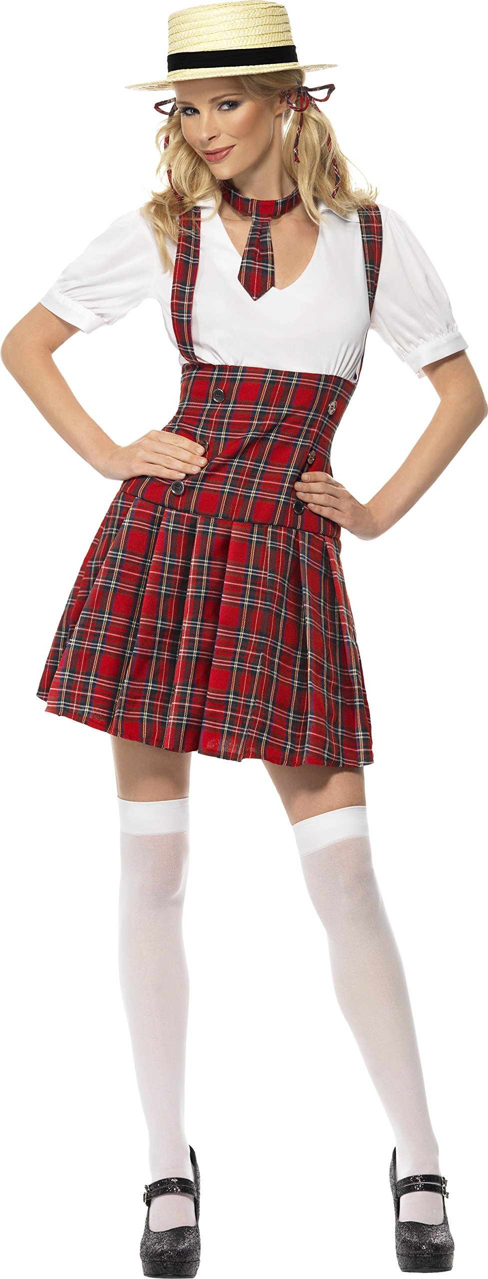Stylish Red Ladies Schoolgirl Costume Outfit - Perfect for Halloween, Cosplay & Themed Parties