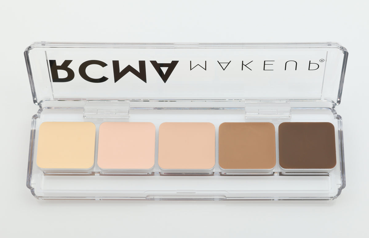 RCMA Makeup Highlight and Contour Palette Light - Professional Cream Contouring Kit for Natural Glow, Face Sculpting & Highlighting - Perfect for Bridal, Photography & Everyday Makeup Looks