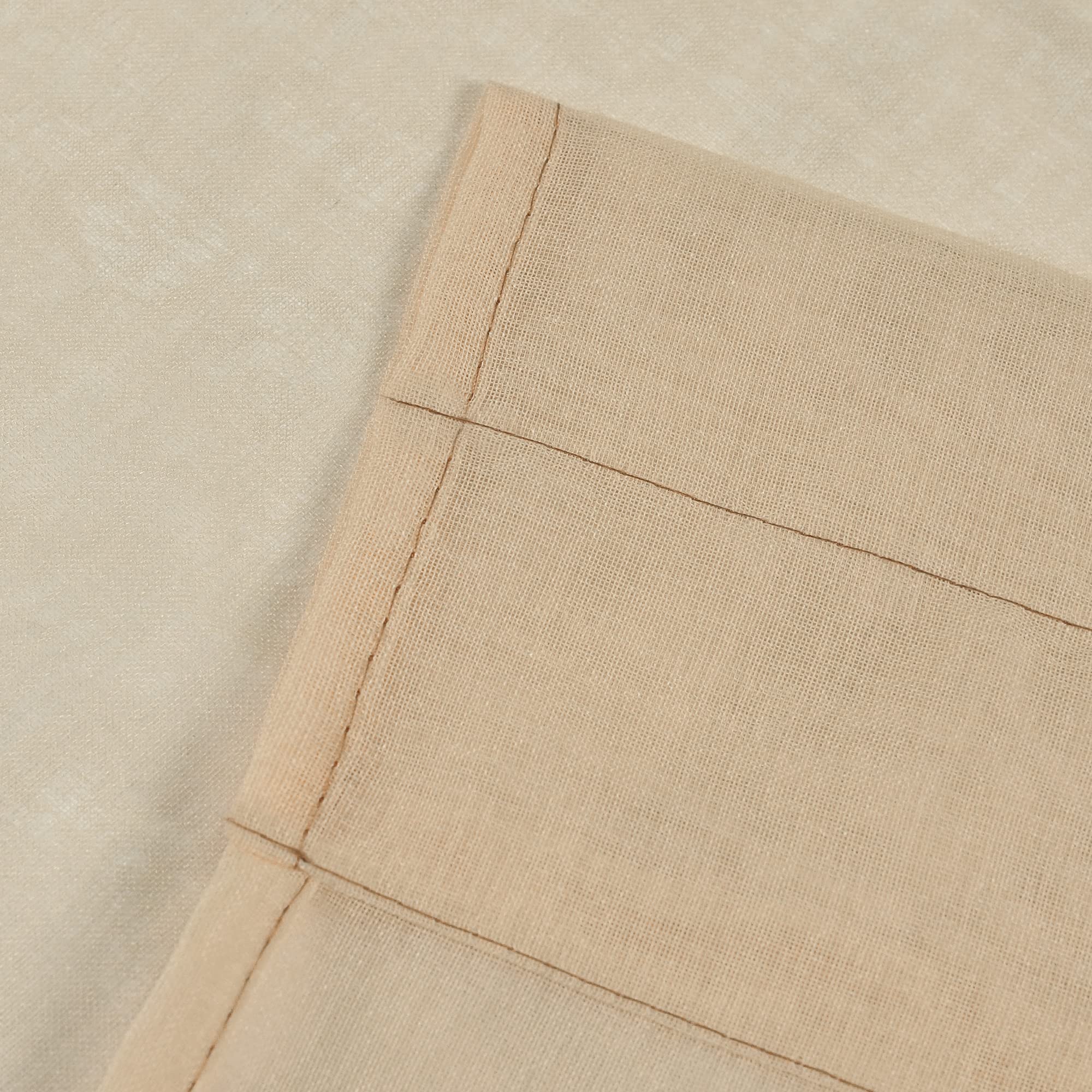 Dualife Taupe Sheer Curtains 36 Inch Length - 2 Panels Rod Pocket Semi-Sheer Kitchen Curtains, Light Brown Faux Linen Window Treatment for Privacy & Sun Filtering (34x36 Inches) - Perfect for Kitchens, Bathrooms & Small Windows