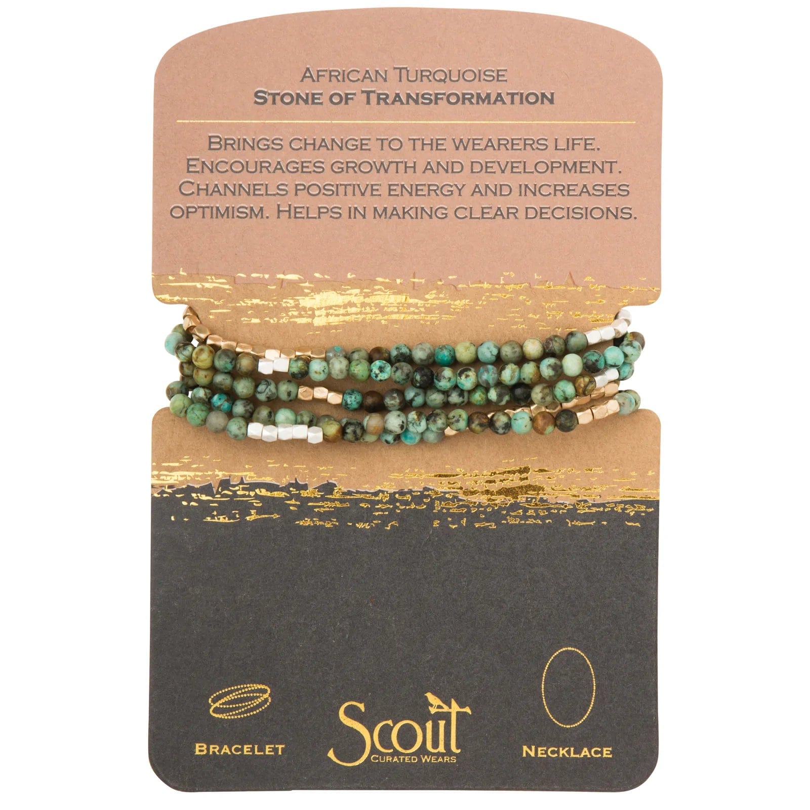 African Turquoise Jasper Wrap Bracelet for Transformation & Healing – Perfect for Meditation, Yoga, and Spiritual Growth