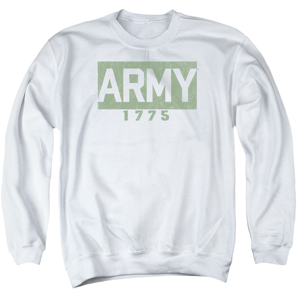 Army Green Block Print Unisex Crewneck Sweatshirt for Men & Women | Casual Streetwear, Lounge Wear, Gym Sweatshirt