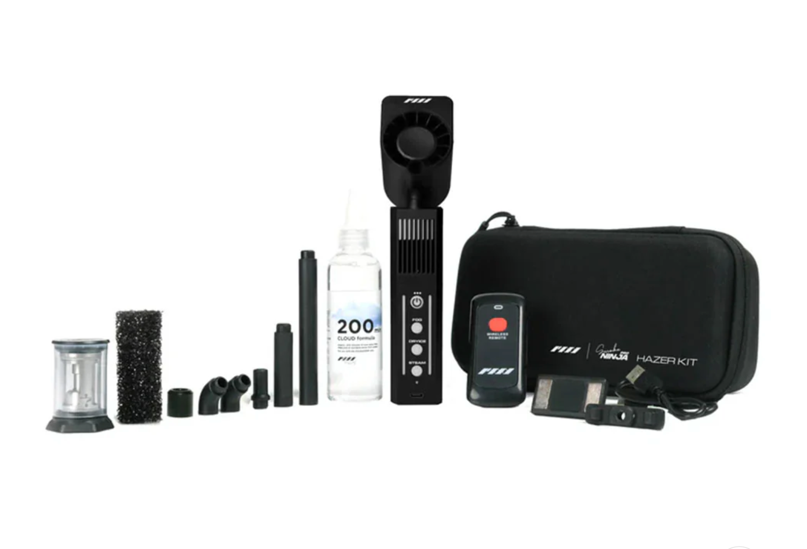 PMI SmokeNinja Pro Handheld Battery Powered Wireless Mini Smoke Machine (Hazer Kit) - Portable Fog Machine for DJ Parties, Halloween, Concerts & Stage Performances