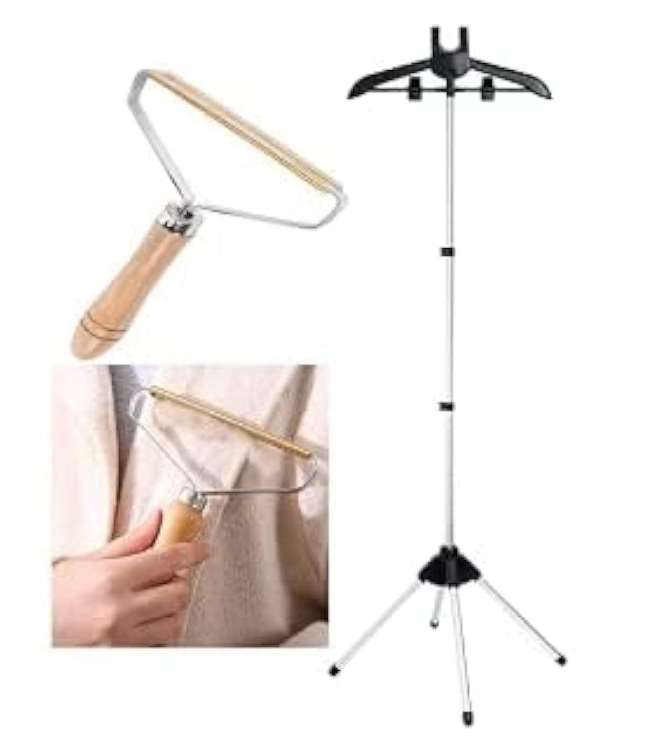 Garment Steamer Hanger - Adjustable Clothes Steaming Rack & Ironing Stand for Handheld Steamers | Perfect for Wrinkle Removal, Fabric Care & Travel Use
