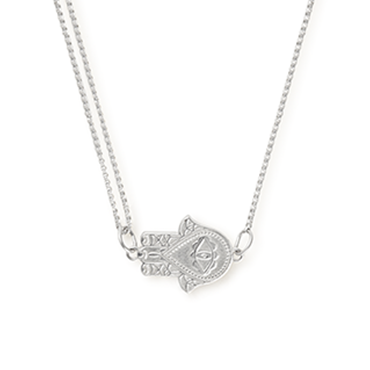 Hand of Fatima Pull Chain Necklace - Hamsa Evil Eye Protection Pendant - Perfect for Boho Jewelry & Spiritual Gifts