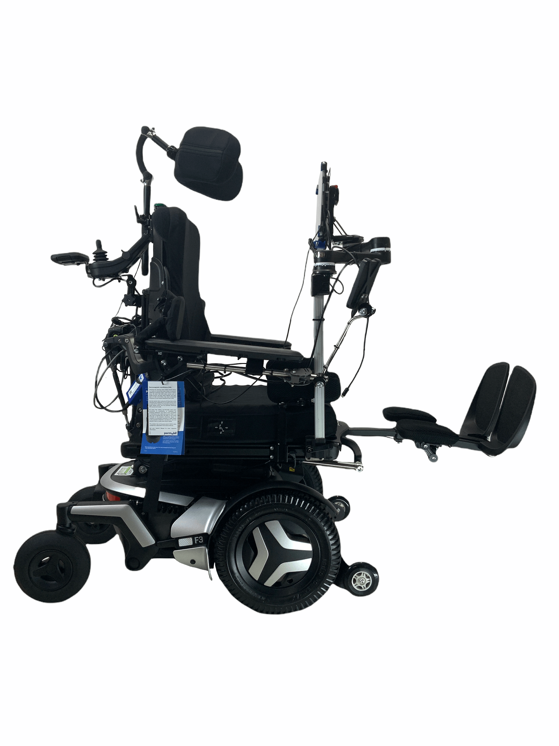 2020 Permobil F3 Rehab Power Wheelchair with Eye Control Technology | Adjustable Seat Elevation, Tilt & Recline | Powered Leg Rests | Low Mileage (6 Miles) | Ideal for Mobility Assistance & Home Healthcare