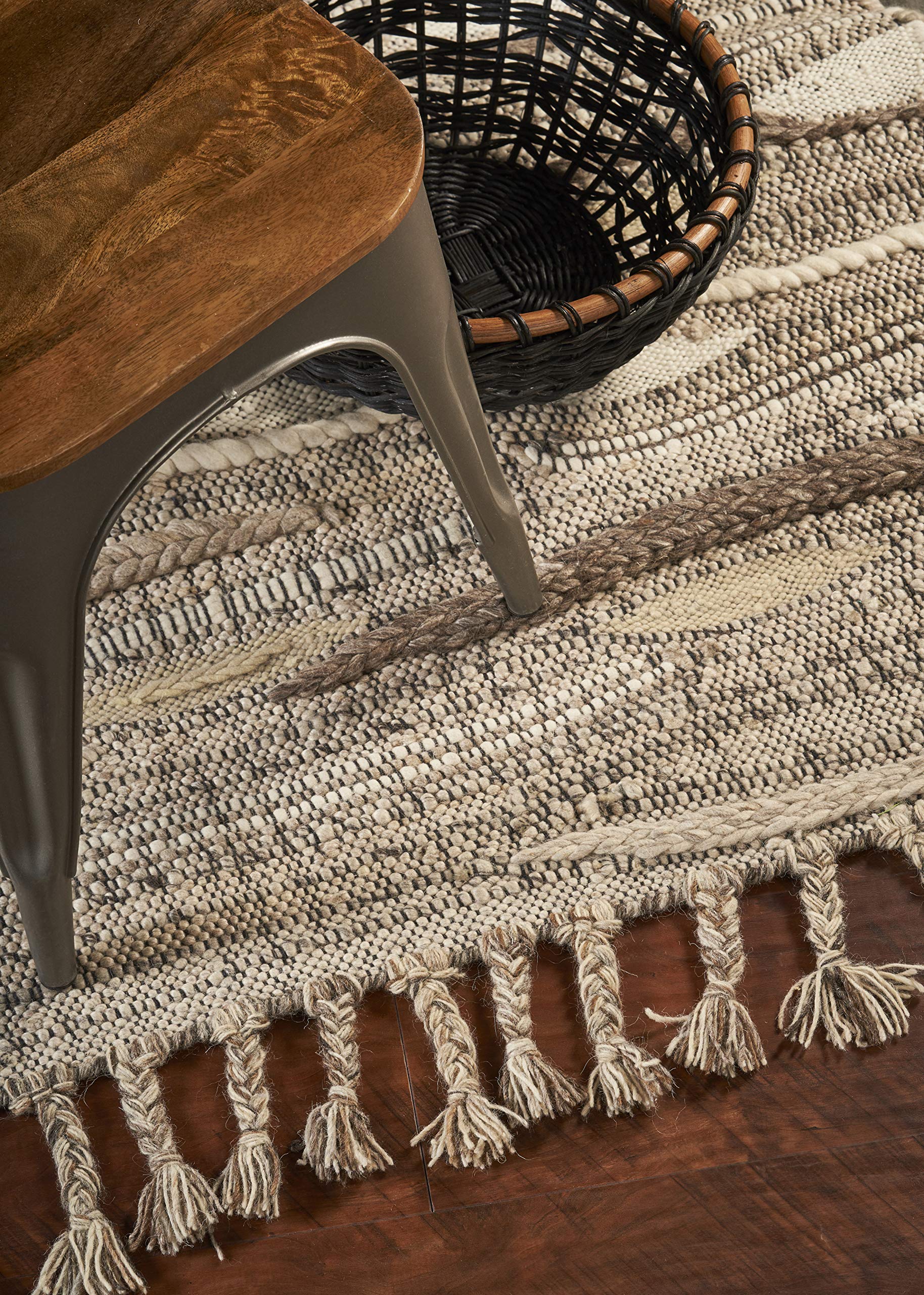 KAS Rugs 5' x 7' Ivory Area Rug - Soft Plush Living Room Carpet for Bedroom, Dining Room & Home Decor