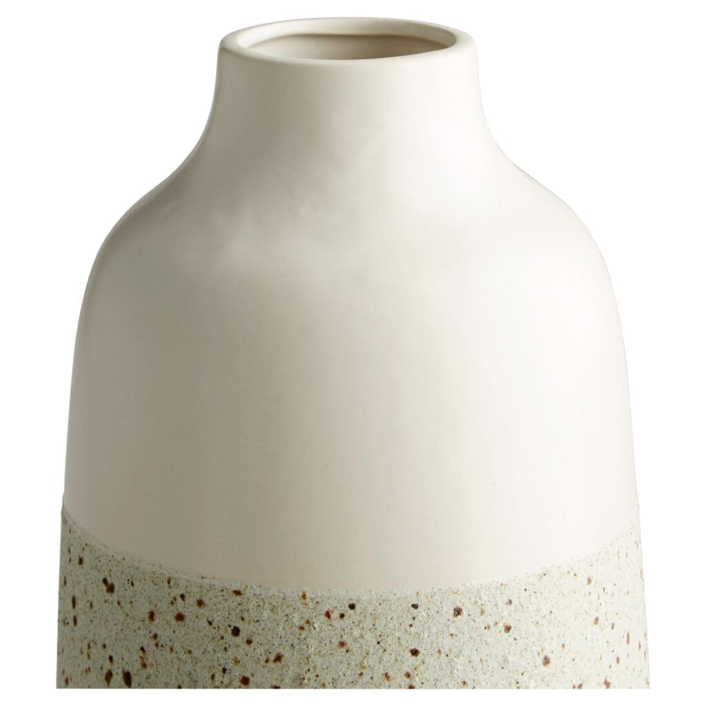 Cyan Design 11195 Summer Shore Vase - White Medium Size Handmade Ceramic Vase for Home Decor, Wedding Centerpiece, and Floral Arrangements