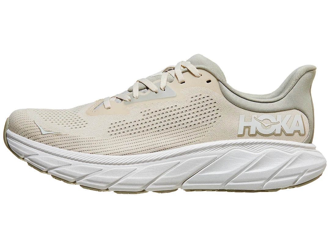 HOKA Arahi 7 Running Shoes for Men - Wide Width - Oat Milk/Barley Color - Stability & Cushion for Road Running, Walking & Everyday Wear