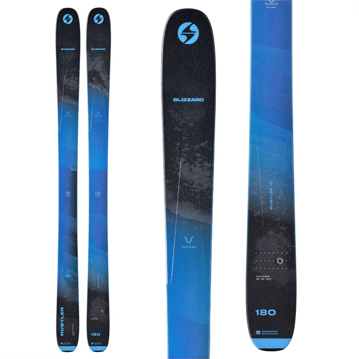 Blizzard Rustler 10 Men's All-Mountain Skis 2023 - Perfect for Powder, Groomers & Backcountry Skiing