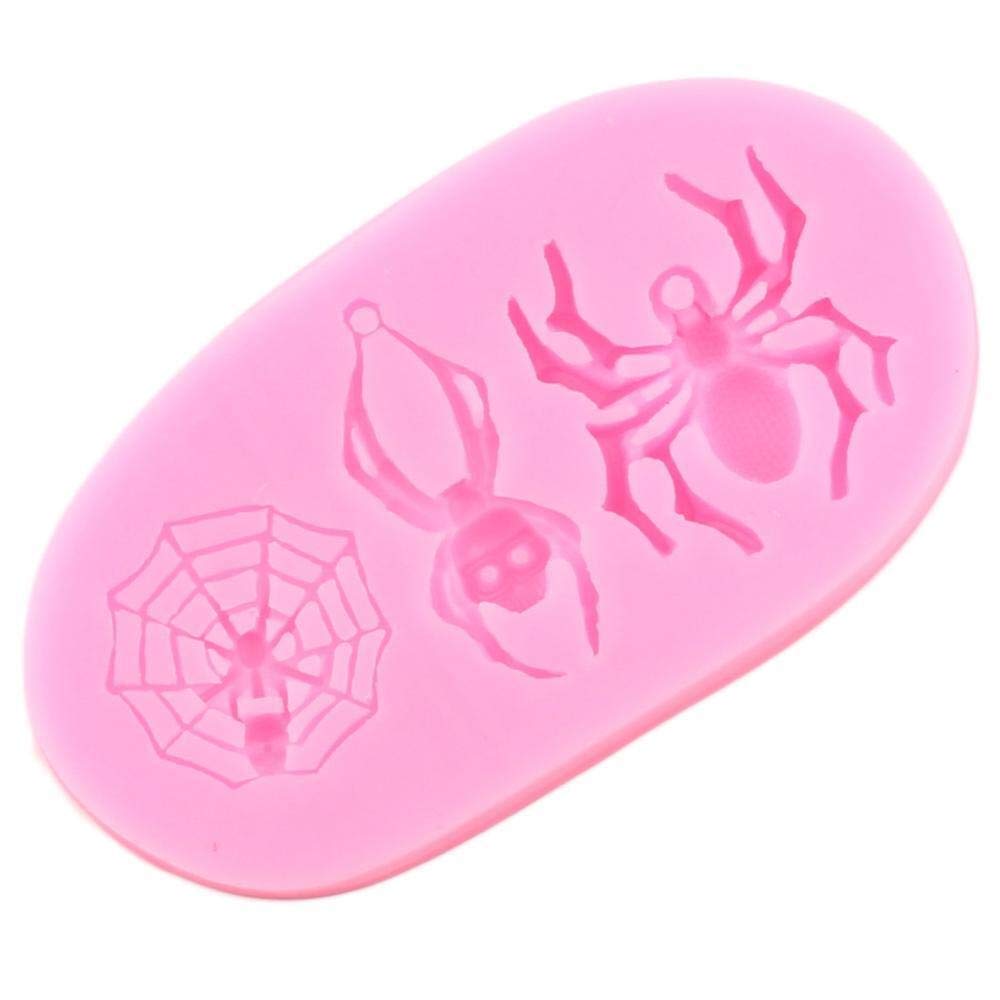 Scary Spider Silicone Molds for Halloween Baking - Spider Web Fondant Mold Set for Cake Decorating, Candy Making, Polymer Clay & Chocolate Crafts (2-Piece) - Perfect for Halloween Party Treats, DIY Desserts & Spooky Baking Projects