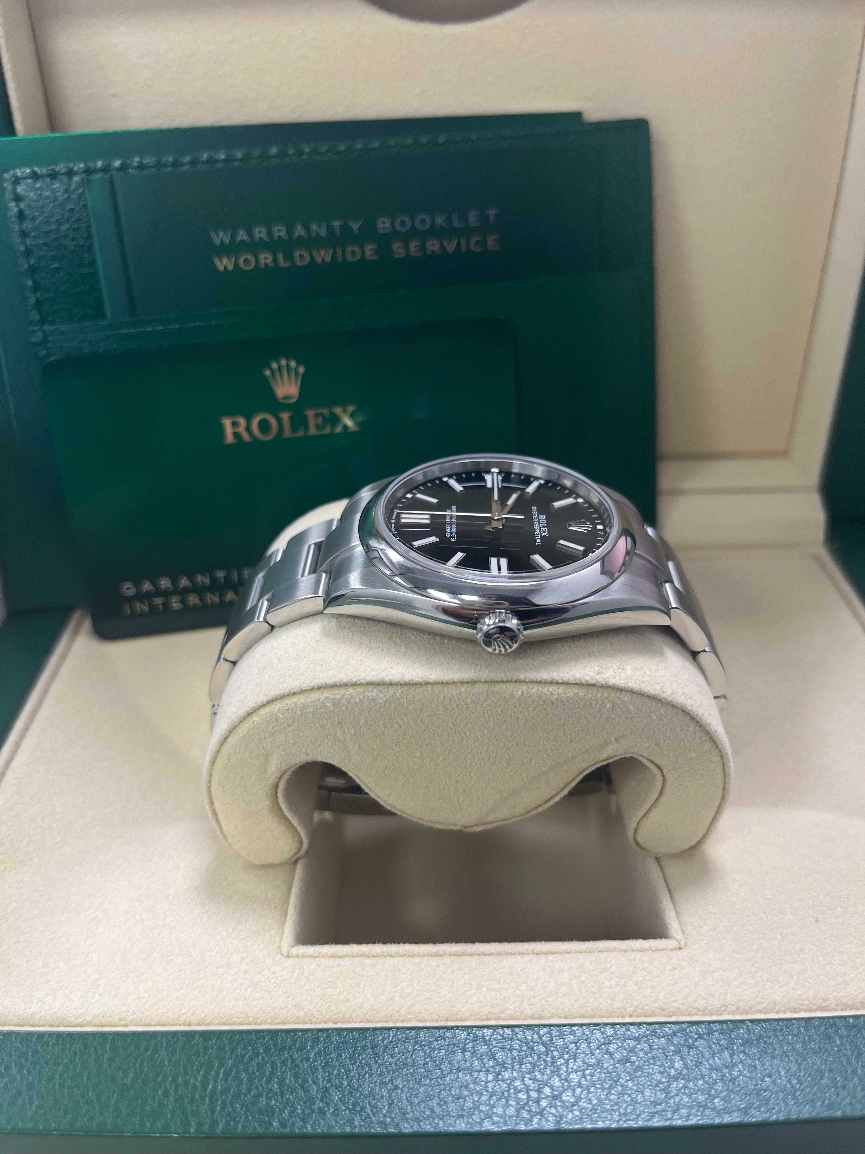 Rolex Oyster Perpetual 41mm Men's Watch - Black Dial Stainless Steel Automatic 124300 | Luxury Dress Watch for Business, Formal Events & Everyday Wear