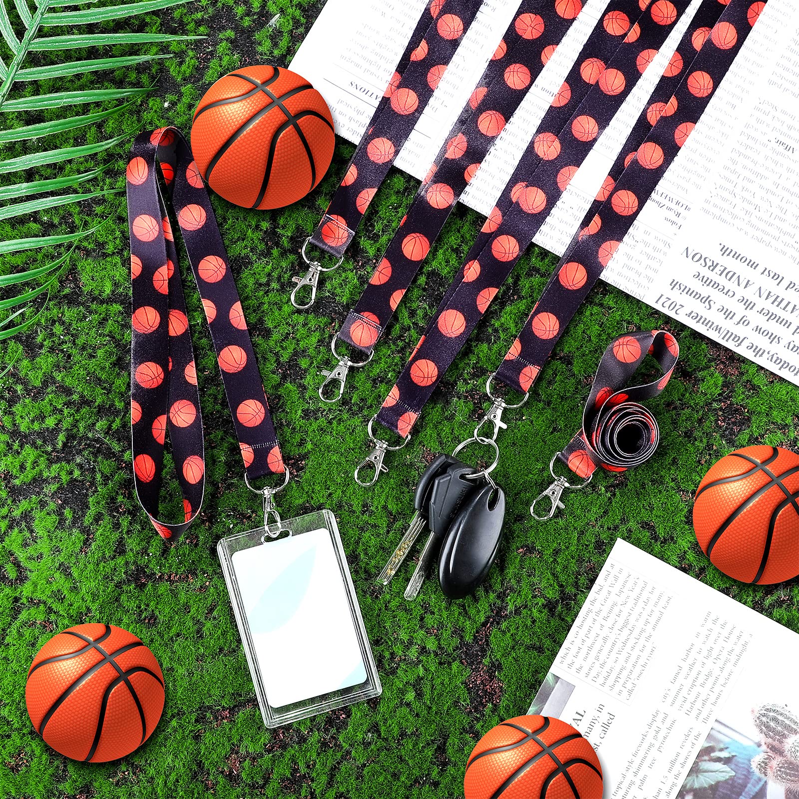 20 Pcs Basketball Lanyards Keychains - Sport Team Gifts for Fans & Players