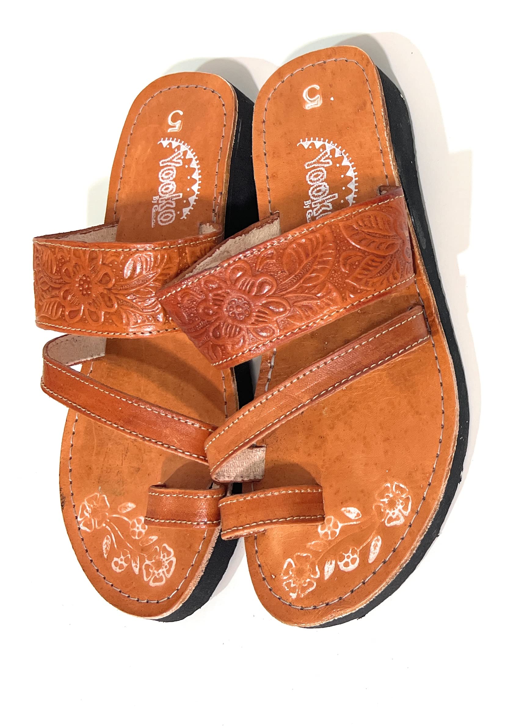 Women's Genuine Leather Huarache Sandals - Authentic Mexican Closed-Toe Sandals for Summer, Beach & Casual Wear