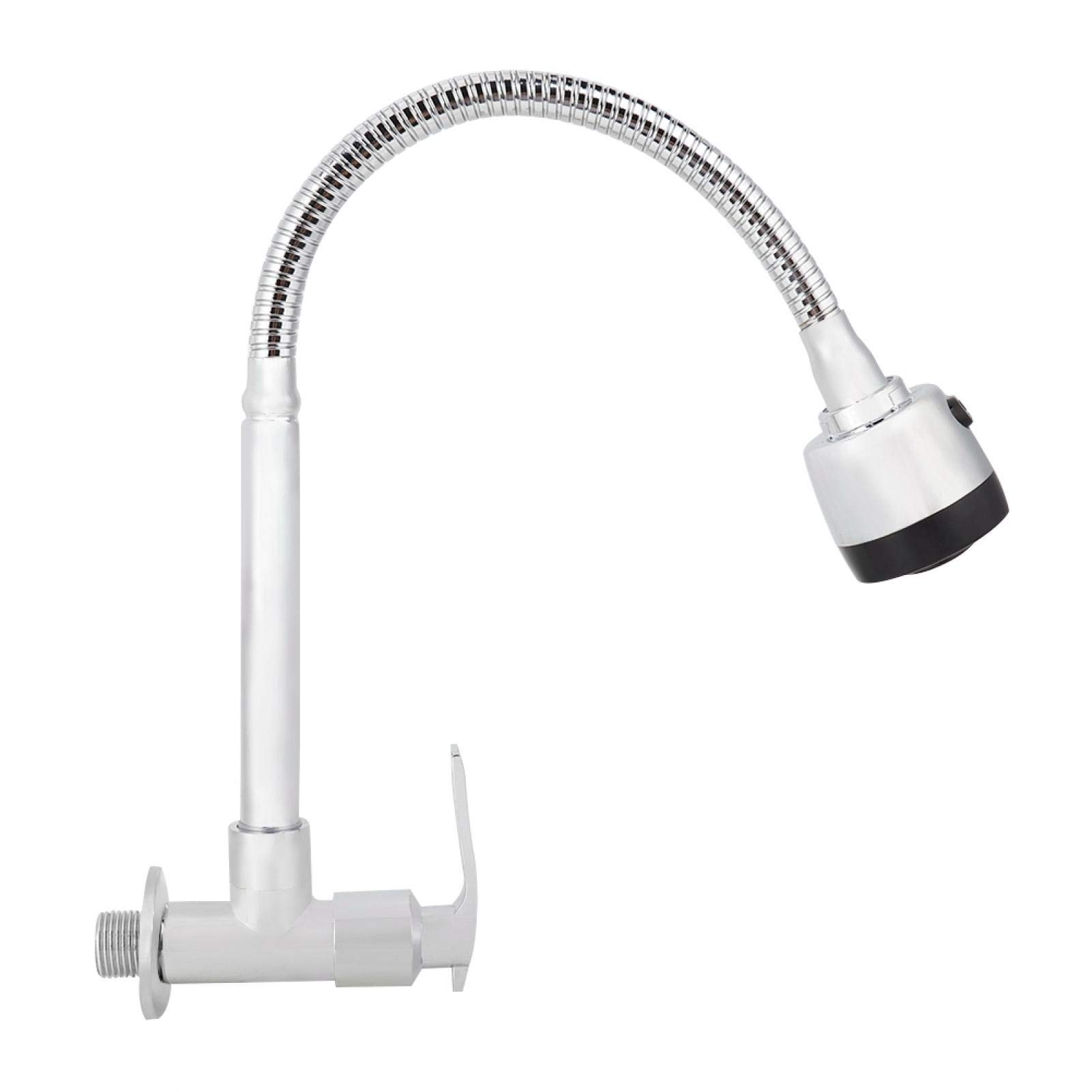 360° Rotatable Wall Mount Faucet G1/2in for Kitchen & Bathroom Sink