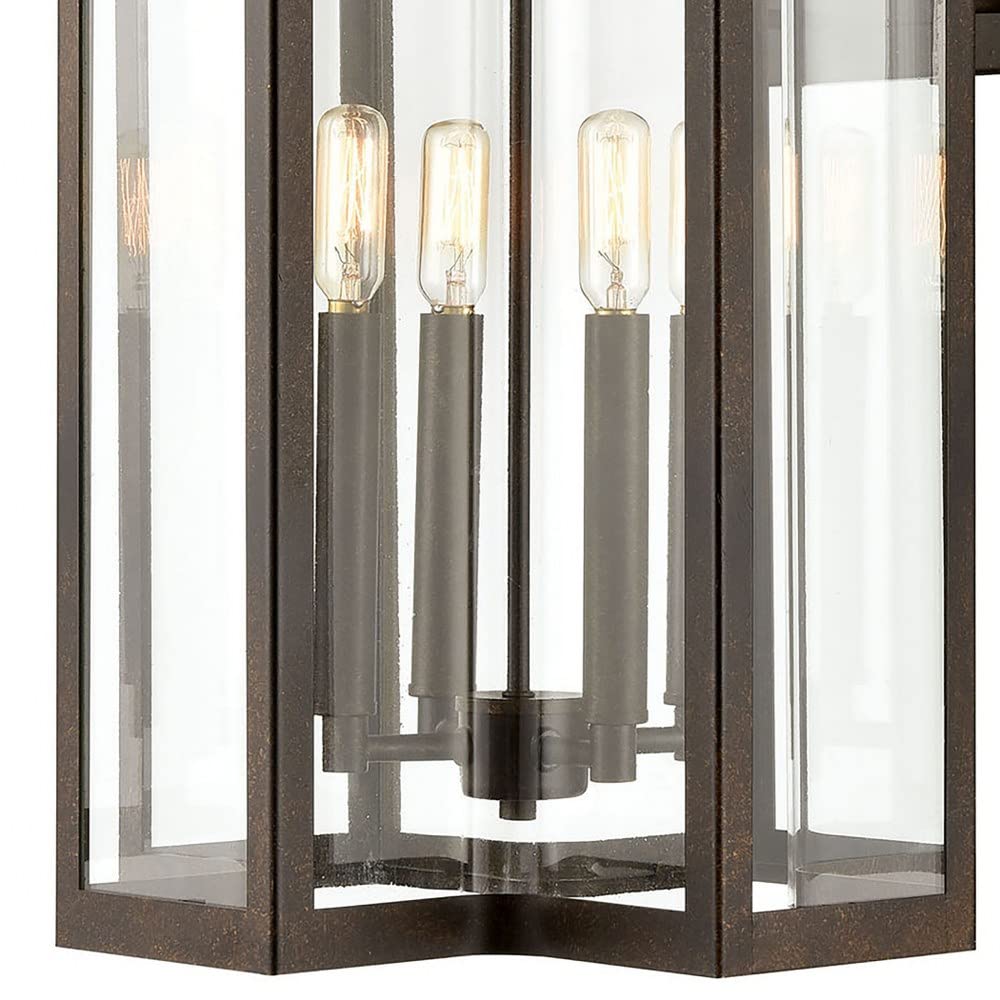 Elk Home Bianca 1-Light Outdoor Wall Sconce - Weatherproof Exterior Lighting for Porch, Patio, Garage & Garden - Classic Black Finish
