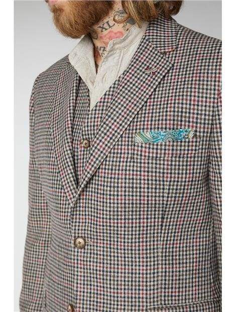 Gibson Mason Fawn Black and Red Check Blazer for Men - Stylish Plaid Sport Coat for Business, Office, and Formal Events