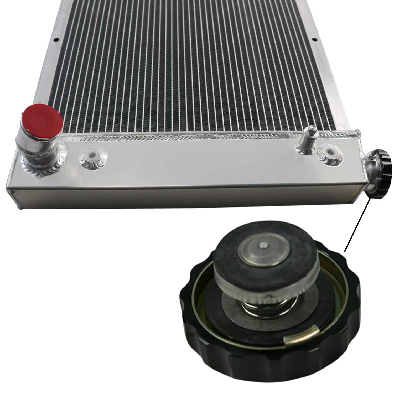 High-Performance 3 Row Full Aluminum Radiator for 1967-1972 Chevy GMC C/K Series C10 C20 C30 K10 K20 K25 Trucks, Blazer, Pickup, Suburban & Van - Perfect for Off-Roading, Towing & Hot Weather Driving