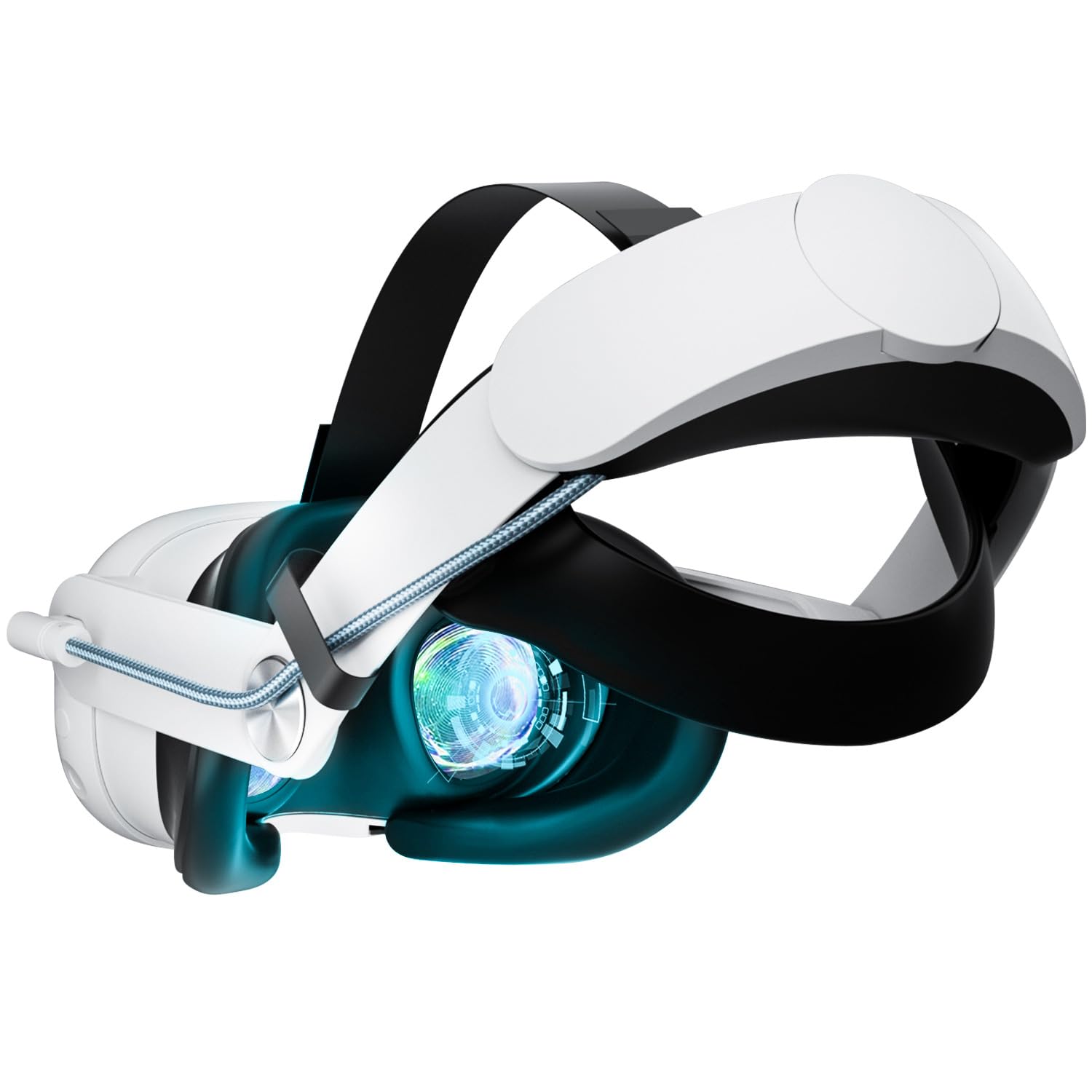 Meta Quest 3 VR Head Strap Replacement - 10000mAh Built-in Battery, Adjustable Elite Strap Kit for Weight & Stress Reduction - Comfortable VR Accessories for Gaming, Fitness & Virtual Meetings