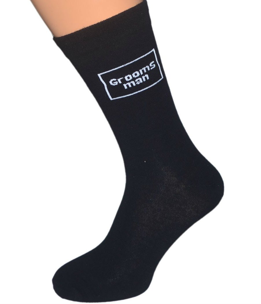 Men's Black Cotton Wedding Socks - Comfortable Formal Dress Socks for Groom, Best Man & Bridal Party - Perfect for Weddings, Prom & Special Occasions