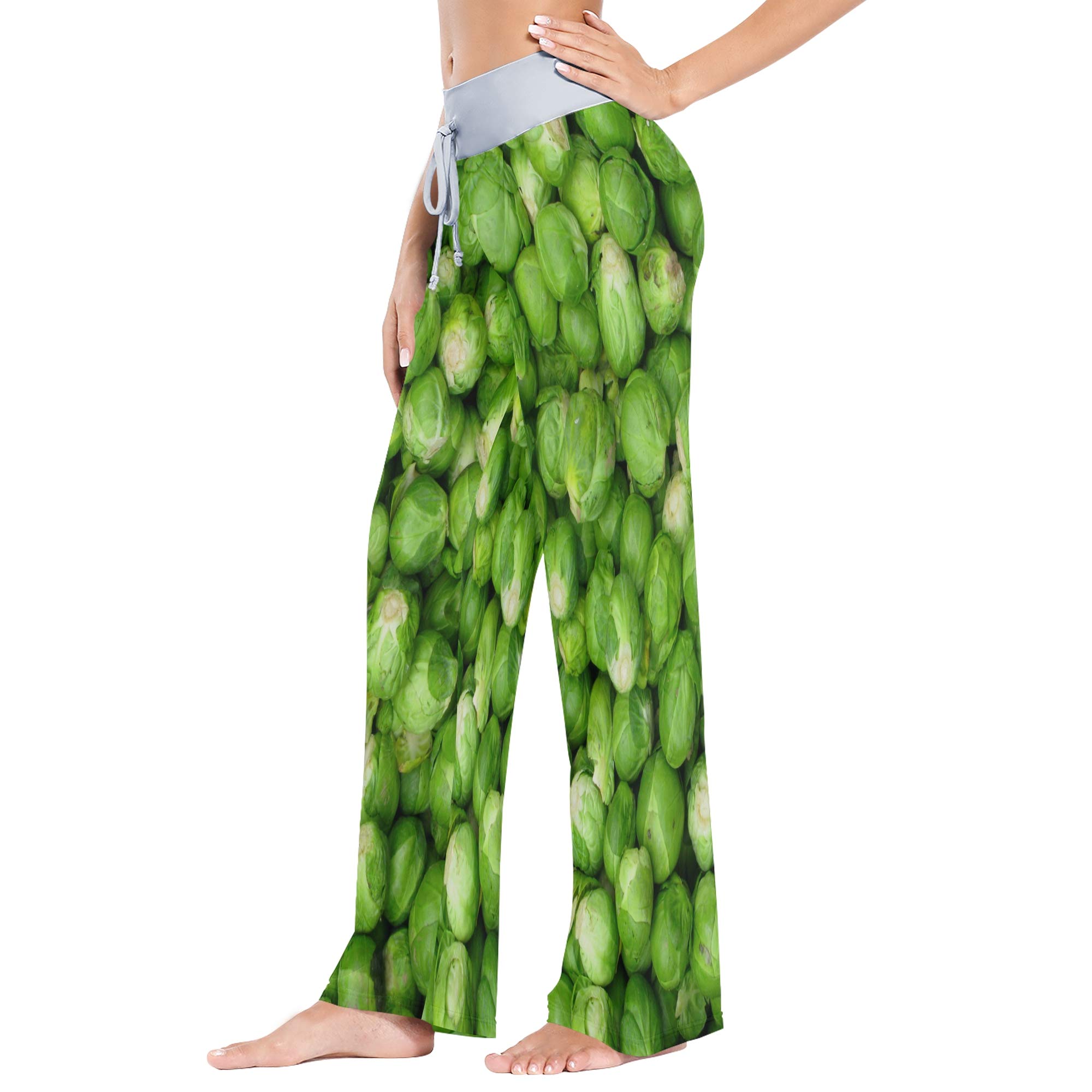 Women's High Waist Palazzo Lounge Pants - Soft Stretchy Drawstring Wide Leg Pajama Pants for Sleeping, Yoga & Home Relaxation