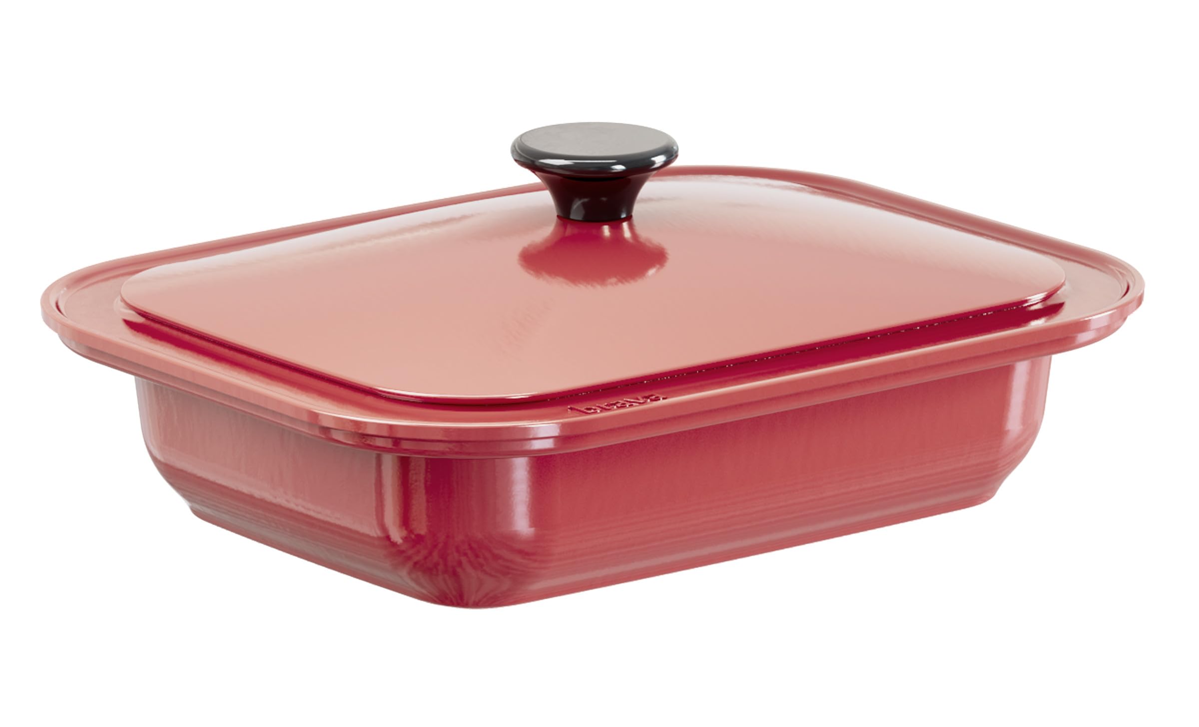 **Brava Enameled Cast Iron Chef's Pan with Lid – Dutch Oven, Rice Cooker & Slow Cooker for Roasting, Stews, Braising – Perfect for Home Cooking & Camping Meals**