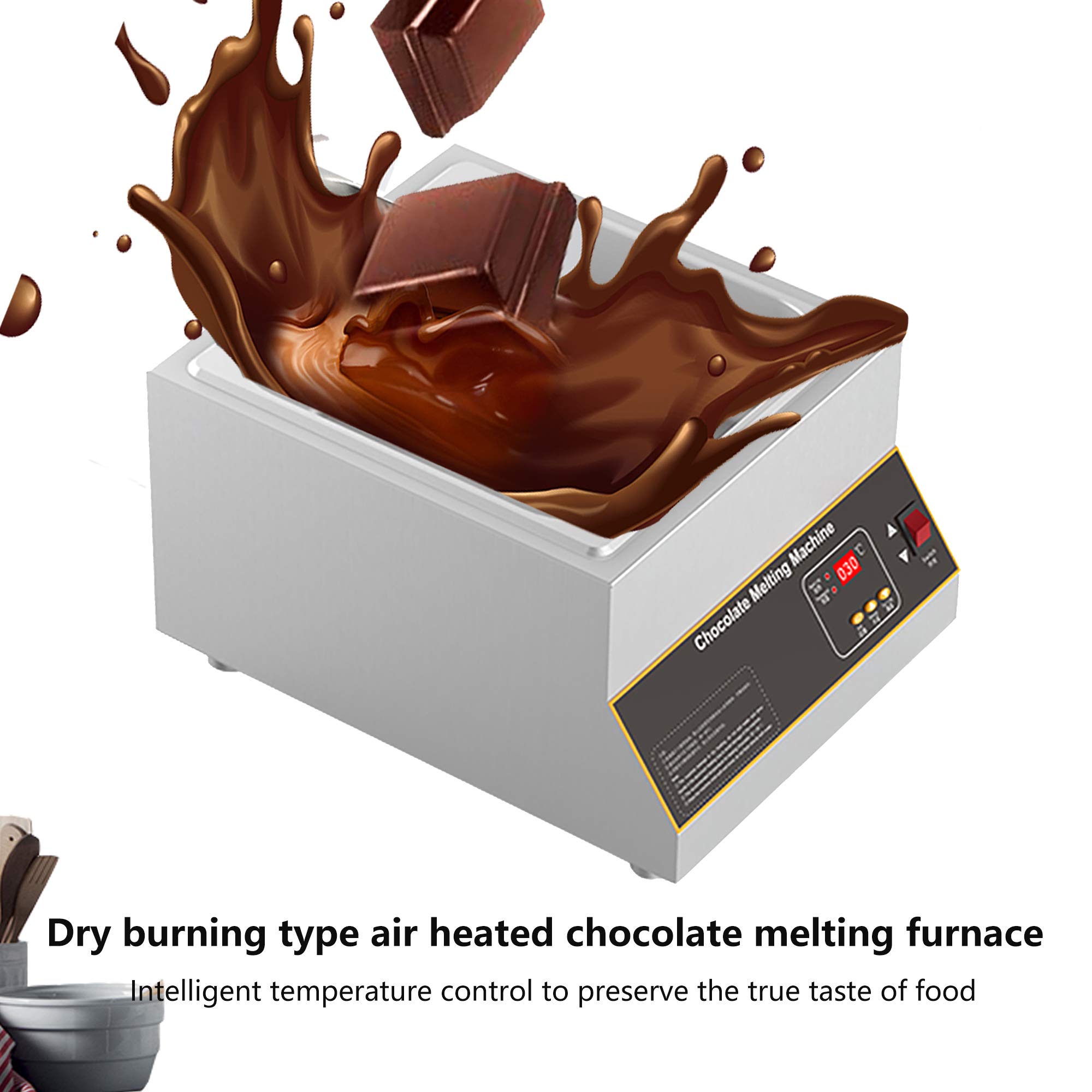 Professional Chocolate Tempering Machine - Commercial Electric Chocolate Melter with Digital Control (1-4 Tank) - Perfect for Bakeries, Candy Shops & Home Chocolate Making