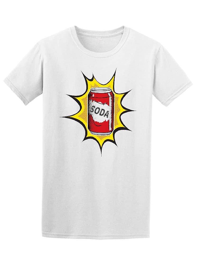Pop Art Comic Book Soda Drink T-Shirt for Men - Vintage White Cotton Tee - Casual Graphic Tee for Everyday Wear, Parties & Gifts