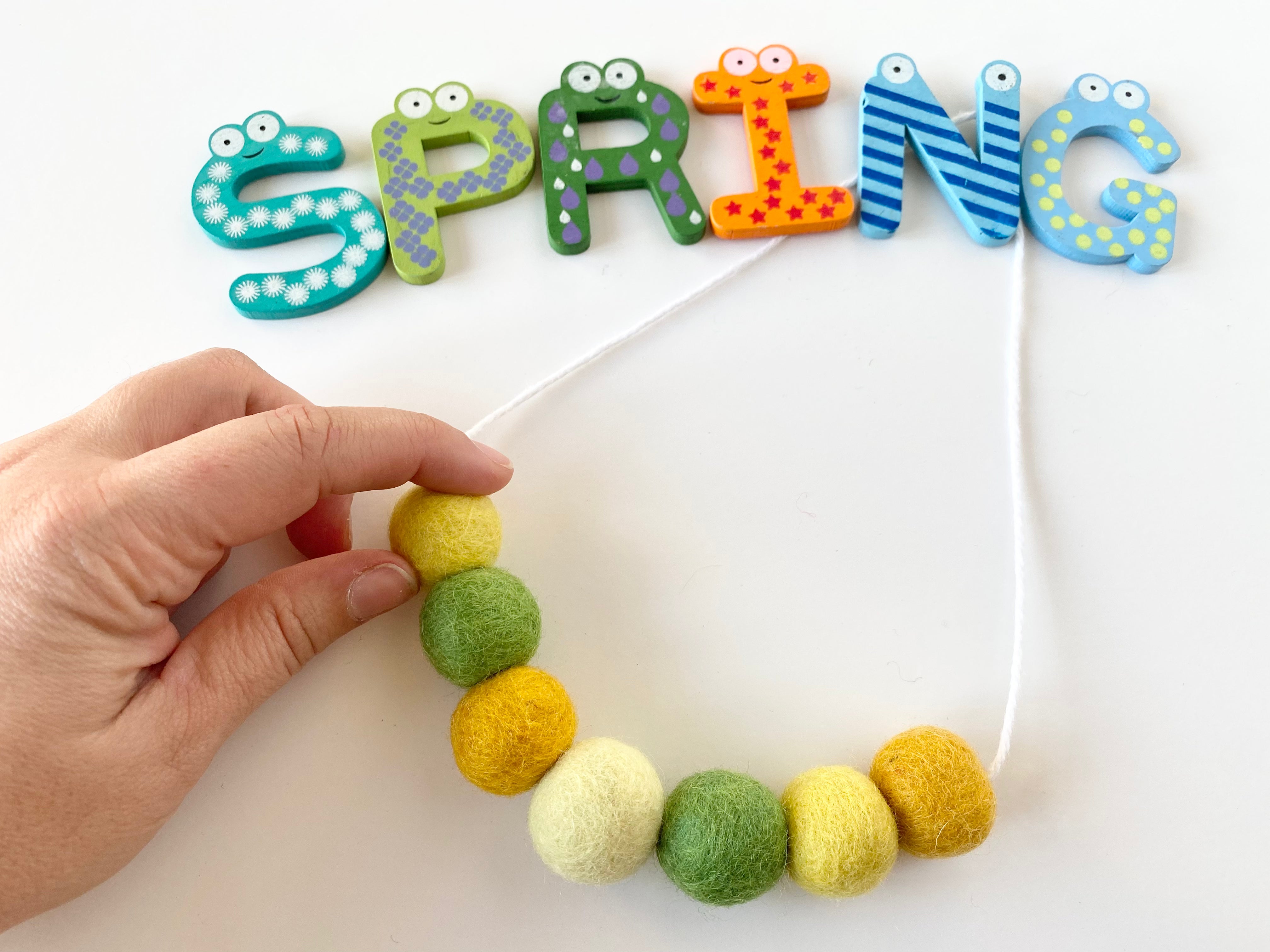 Springy Felt Ball Necklace - Handmade Wool Beaded Statement Jewelry for Women | Boho Chic Accessory for Casual Wear, Festivals & Layering