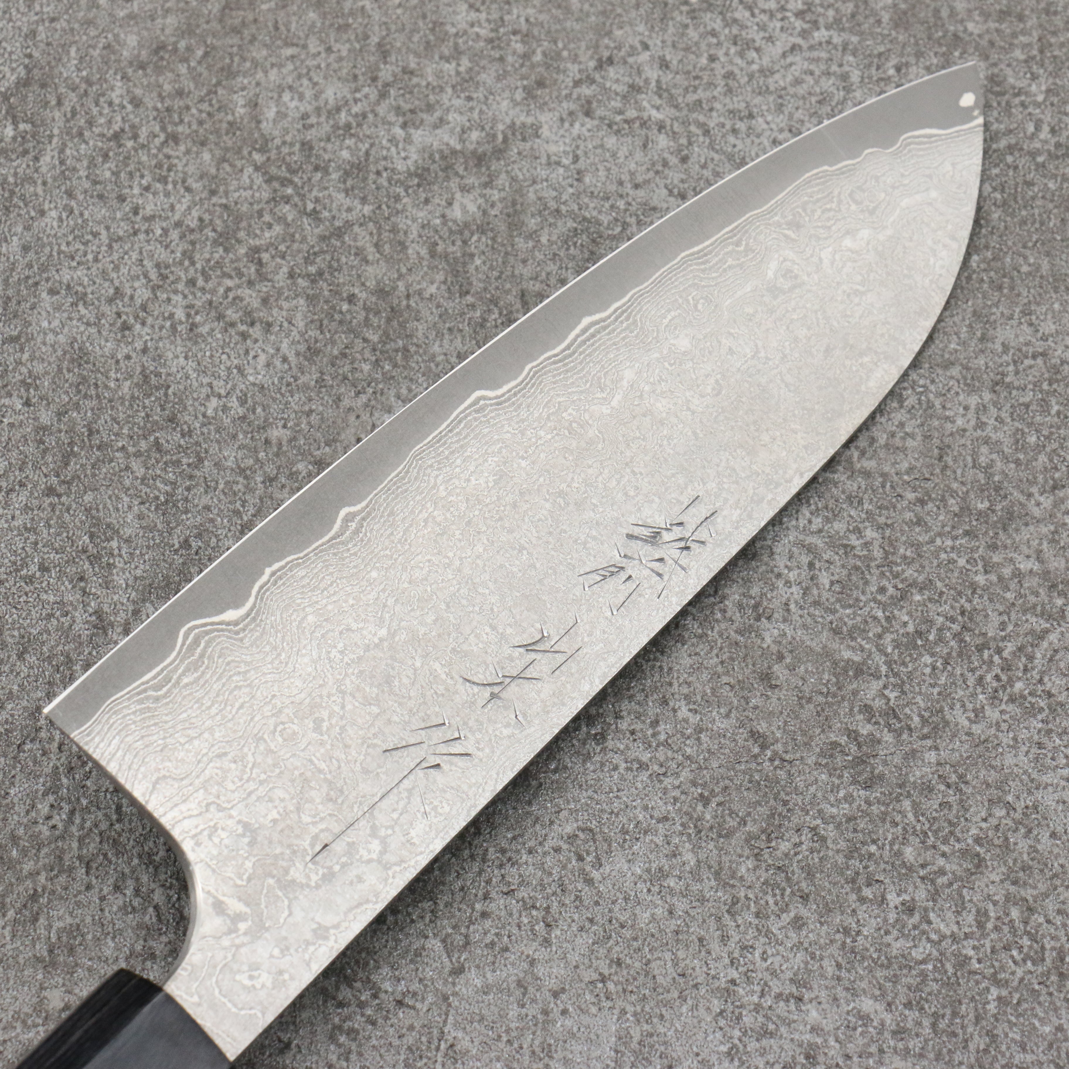 Premium Nao Yamamoto VG10 Black Damascus Santoku Knife 165mm with Shitan Handle - Japanese Kitchen Knife for Slicing, Dicing & Chopping Vegetables, Meat & Fish - Perfect for Home Chefs & Culinary Enthusiasts