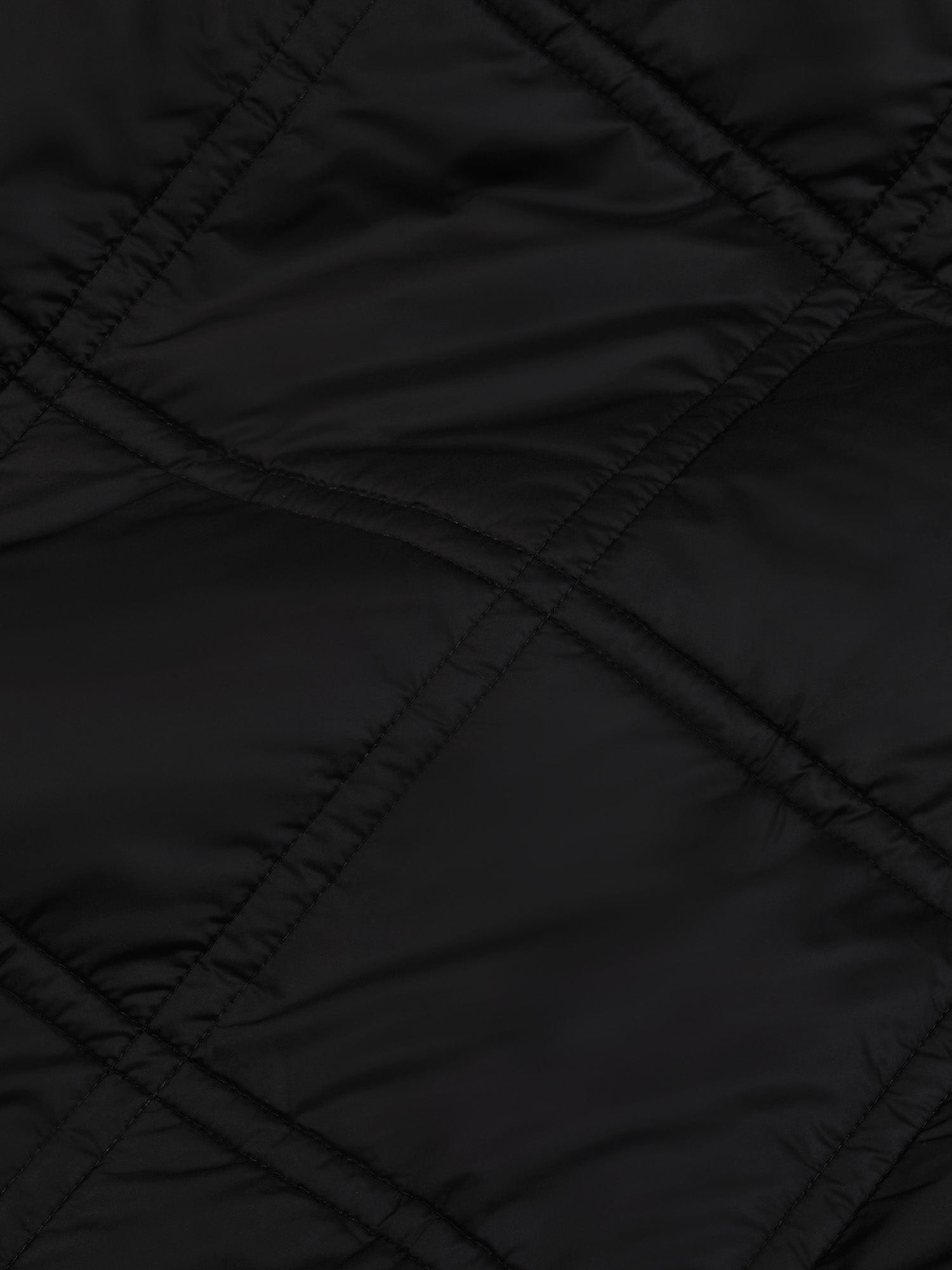 Women's Floral Quilted Collarless Jacket - Lightweight Warm Winter Coat for Women, Black | Perfect for Outdoor Activities, Casual Wear & Daily Commute