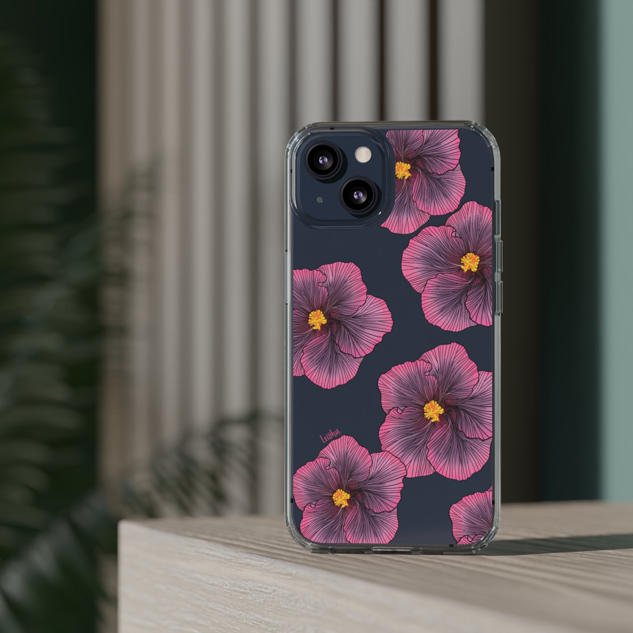 Sunset Hibiscus Clear Phone Case - Durable Protective Cover for iPhone & Samsung | Perfect for Everyday Use, Travel & Outdoor Activities