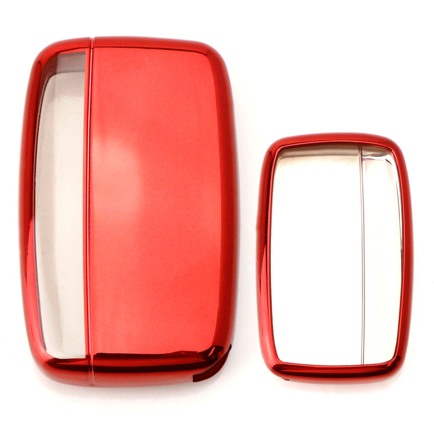Premium Chrome Red TPU Key Fob Cover for 2010-2016 Land Rover Keyless Smart Key - Durable Protection & Stylish Upgrade for Car Keys