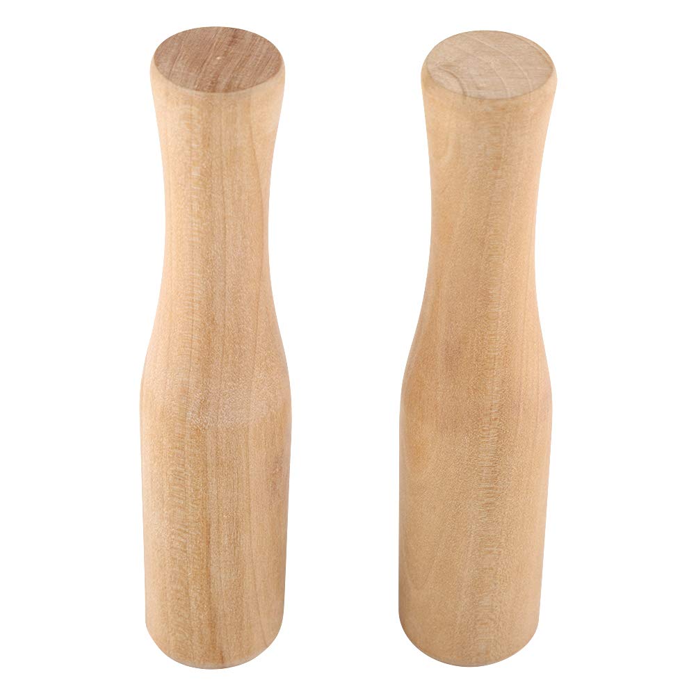 2Pcs Wooden Pestle and Mortar Set - Food Grinding Rod for Sauces, Soup, Purees, Pastes, Jelly, Drinks & Cocktails - Perfect for Bar Tools, Kitchen Accessories & Homemade Recipes