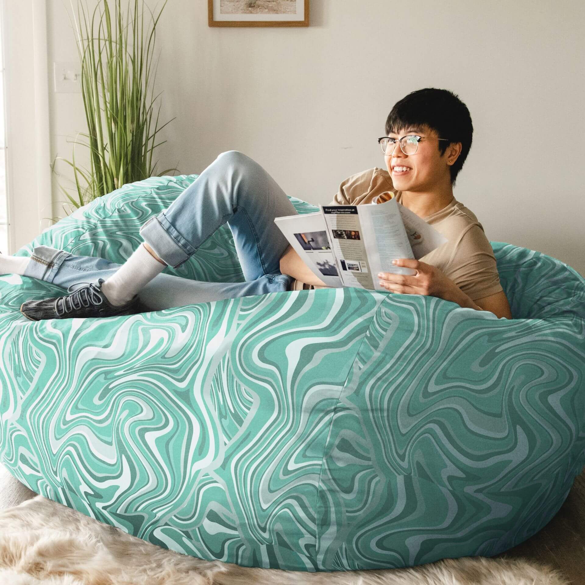 Fuf XL Dog Bed with Removable Washable Cover - Extra Large Orthopedic Pet Bed for Large Dogs, Waterproof & Chew Resistant - Perfect for Living Room, Bedroom or Kennel Use