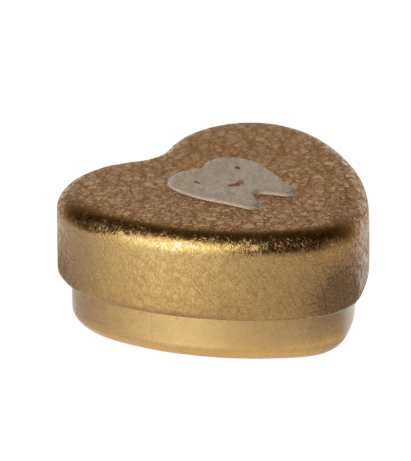 Maileg Small Gold Tooth Fairy Tin Box - Keepsake Holder for Baby Teeth & Memories | Perfect for Tooth Fairy Gifts, Nursery Decor & Childhood Mementos