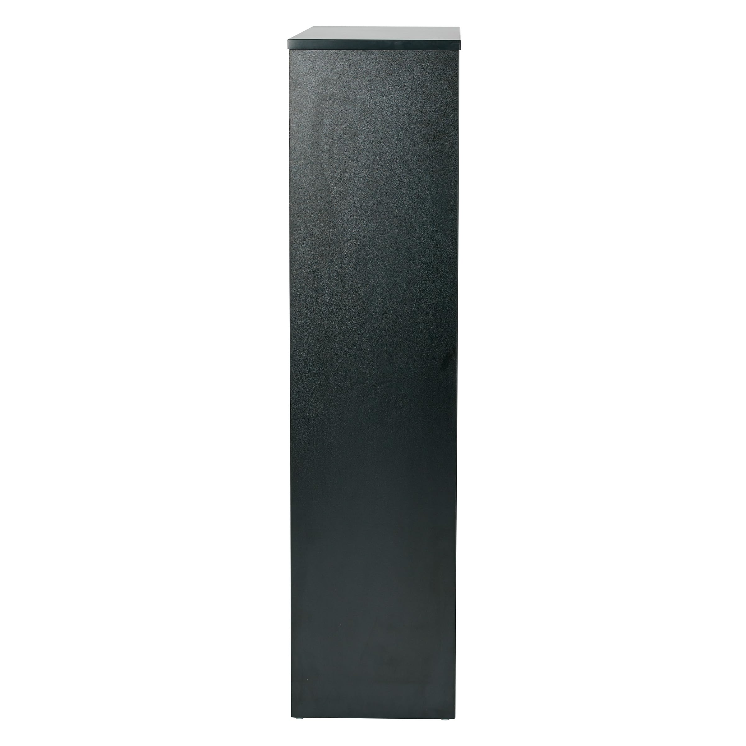 OSP Designs Prado 48-Inch Black 3-Shelf Bookcase with 3/4-Inch Thick Shelves & 2 Adjustable Shelves - Perfect for Home Office, Living Room & Bedroom Storage