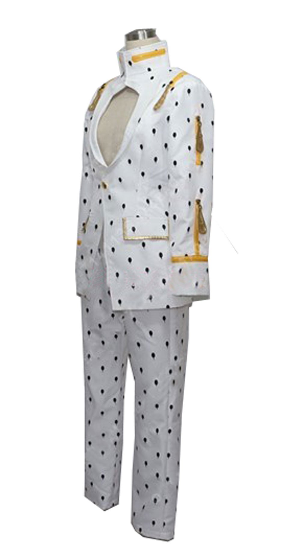 Anime Halloween Bruno Bucciarati White Uniform Cosplay Costume - JoJo's Bizarre Adventure Character Outfit for Halloween Parties, Conventions & Cosplay Events