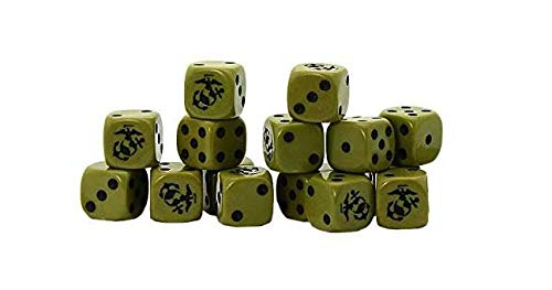 Warlord Games US Marine Corps Dice - 16 D6 for Bolt Action Tabletop Gaming