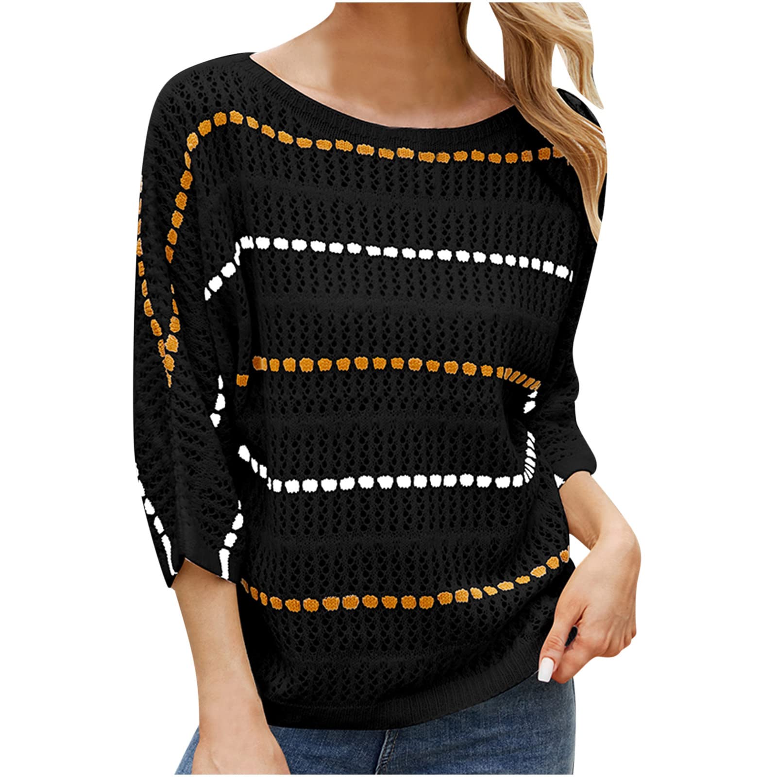 Trendy Women's Fall Outfits 2022 - Cozy Autumn & Winter Long Sleeve Loose Jumper Tops with Fashionable Neckline | Perfect for Casual Wear, Office Outfits and Seasonal Layering