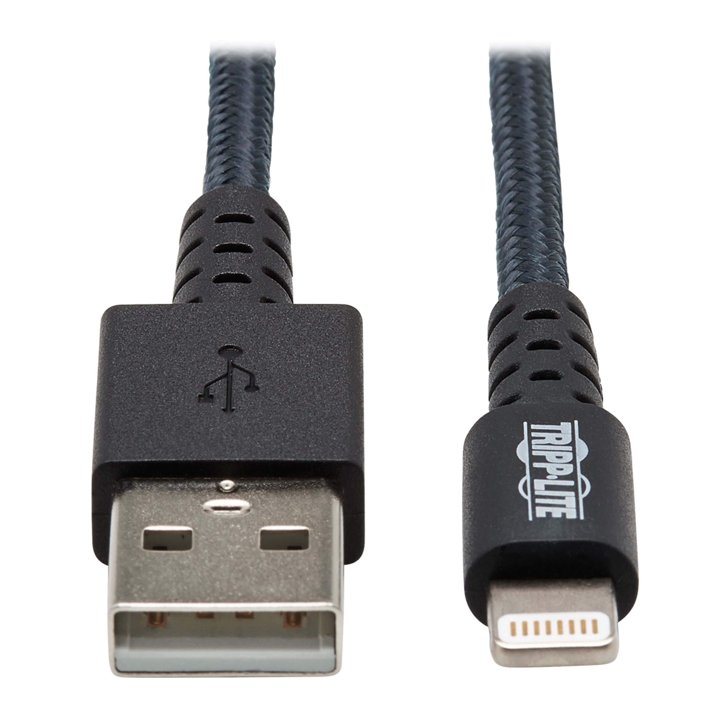 Tripp Lite Heavy Duty Lightning to USB Sync & Charge Cable 10ft for iPad iPhone Apple Devices - Fast Charging & Data Sync for Home Office Travel