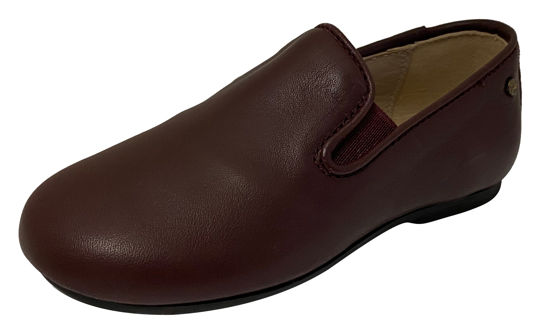 Manuela de Juan Kids' Smoking Loafers - Burgundy Leather Dress Shoes for Boys & Girls | Formal Occasions, School Events & Special Celebrations