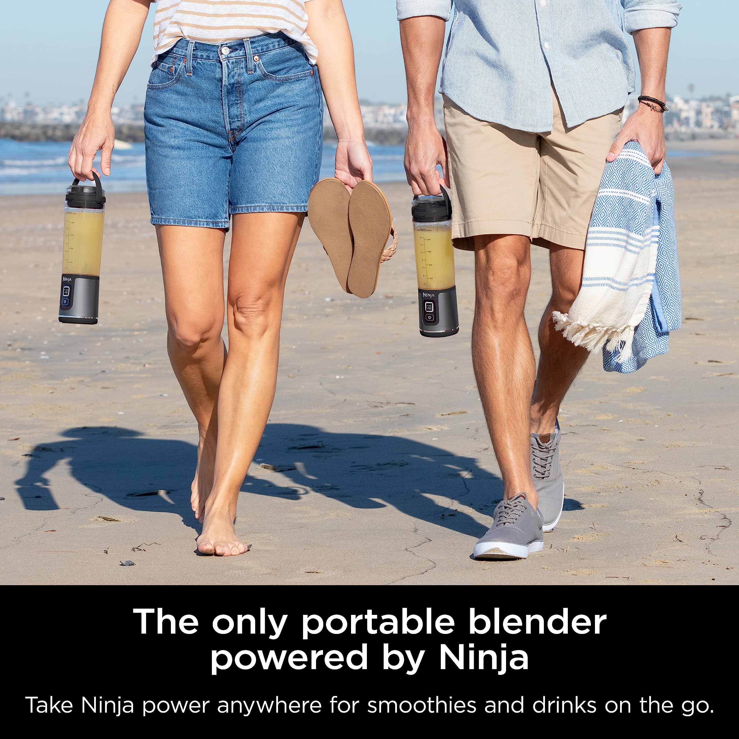 Ninja BC151BK Portable Blender - 18oz Cordless Personal Blender for Smoothies, Protein Shakes & Meal Prep | BPA Free, Leakproof Design with Sip Spout | USB-C Rechargeable & Dishwasher Safe | Perfect for Gym, Office & Travel | Black