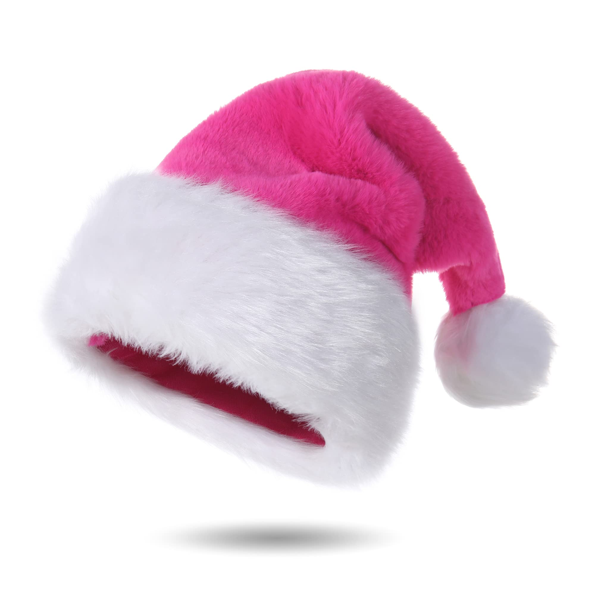 Festive Santa Hats for Adults - Soft Velvet Unisex Christmas Hats for Holiday Parties, New Year Celebrations & Christmas Decorations - Perfect for Xmas Photos, Office Parties & Family Gatherings