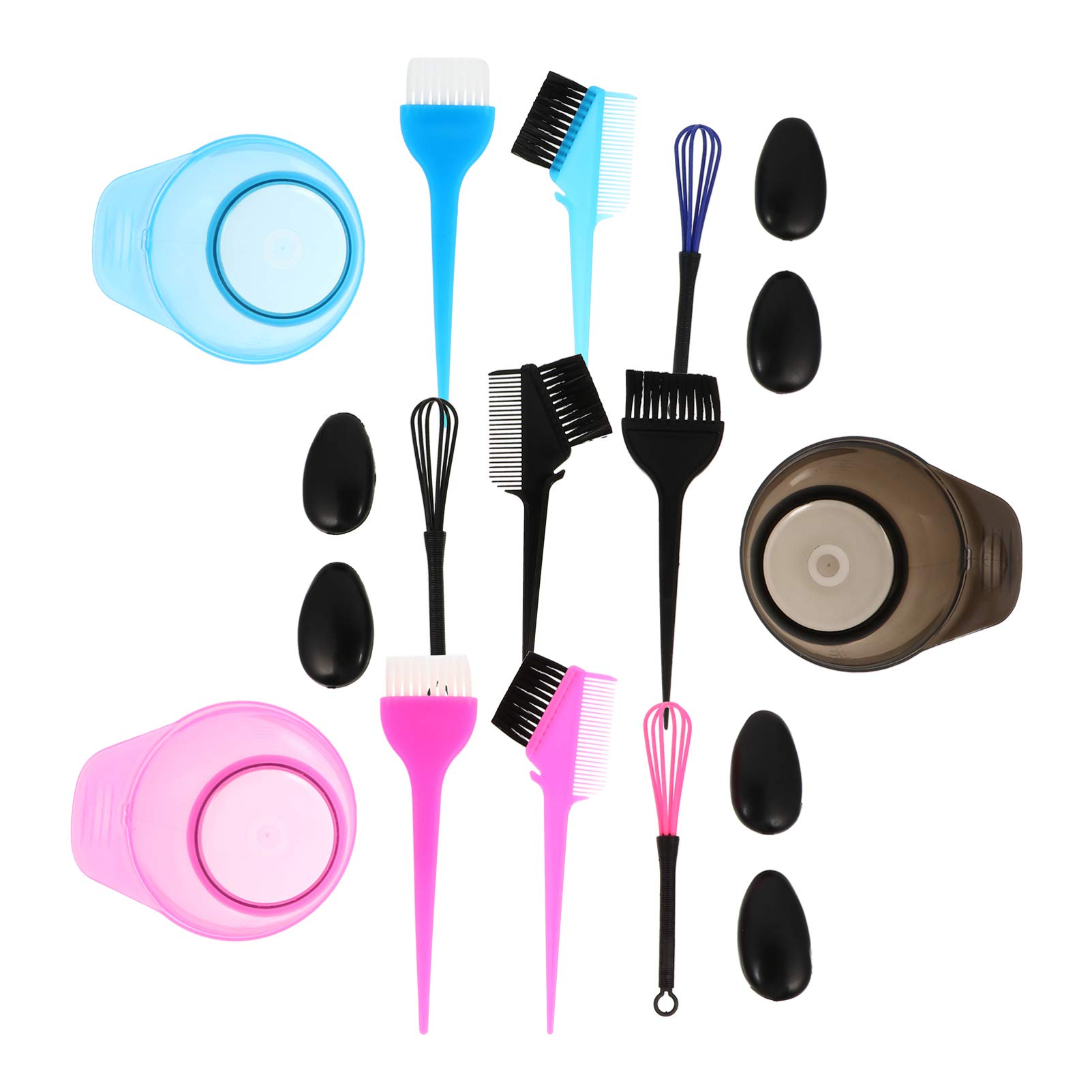 3-Piece Hair Dye Mixing Bowl Kit with Tint Brush & Combs - Professional Hair Coloring Tools for Salon & Home Use - Perfect for DIY Hair Treatment, Highlights & Styling