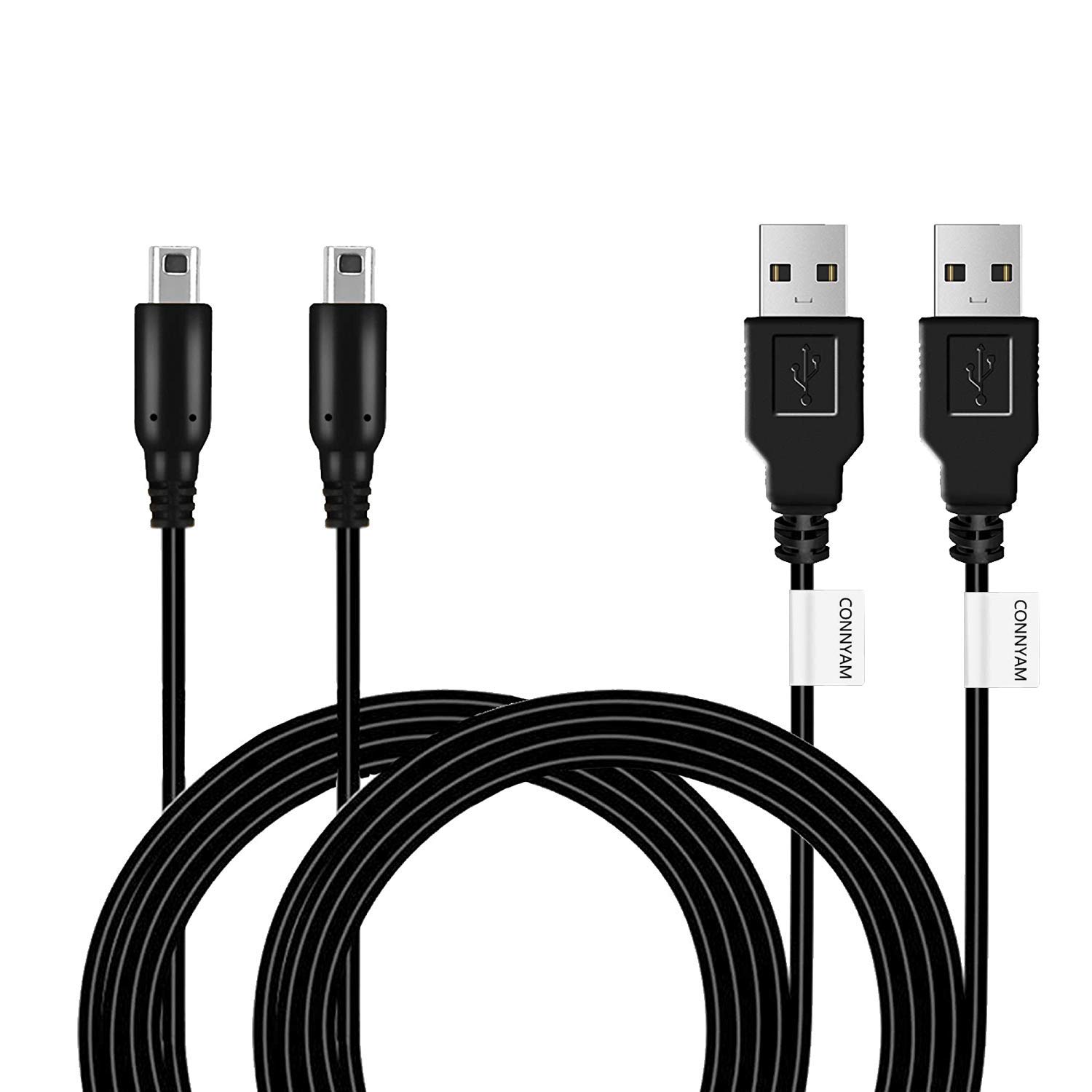 2 Pack 8ft Nintendo 3DS USB Charger Cable - Fast Charging Power Cord Compatible with Nintendo New 3DS XL, 3DS XL, New 2DS XL, 2DS XL, DSi, DSi XL - Perfect for Gaming at Home or On-The-Go